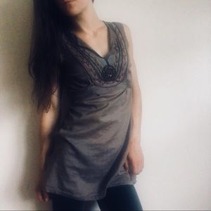 V-Neck Beaded Tunic